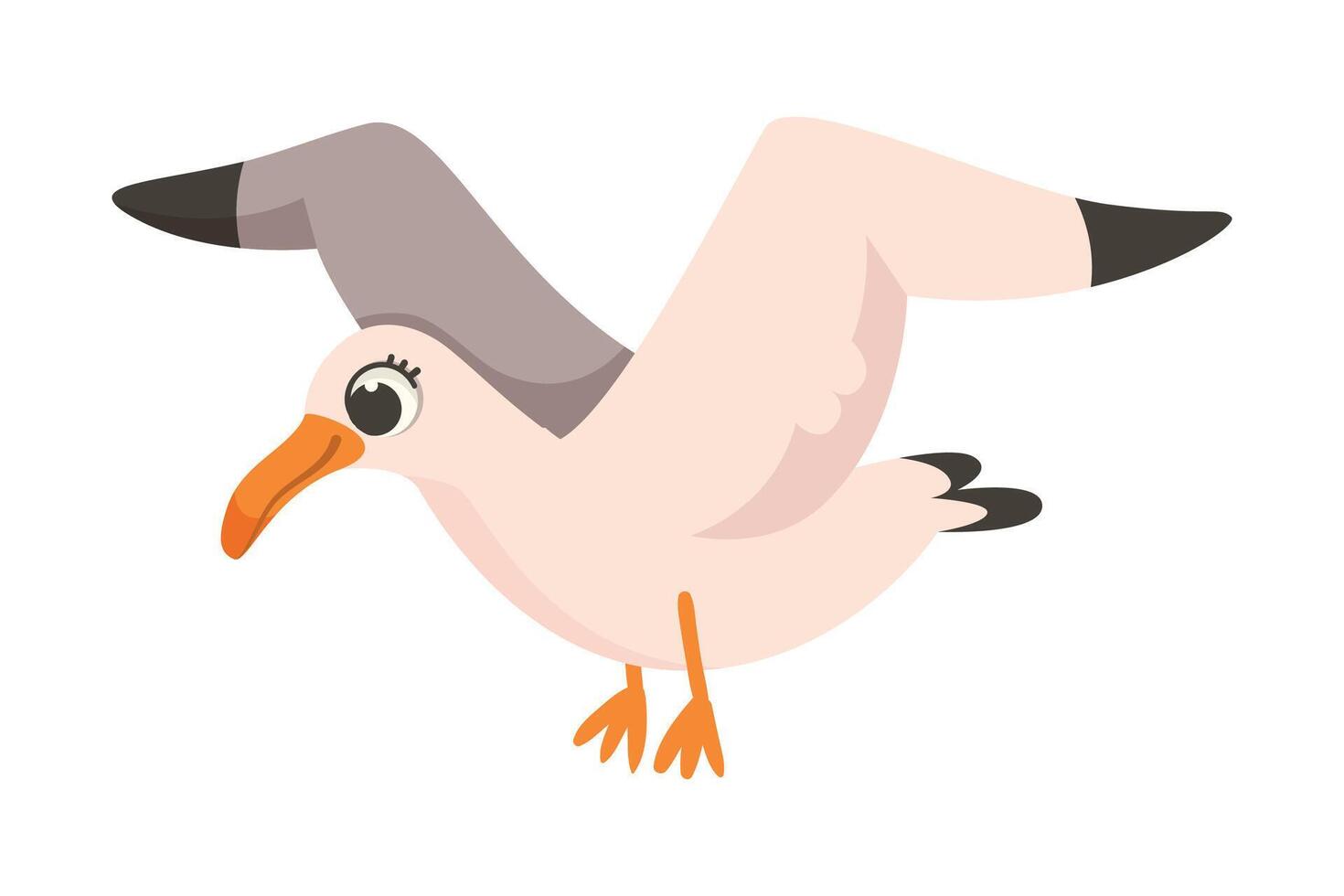 Albatross Polar Animal and Cold Arctic Fauna Illustration vector