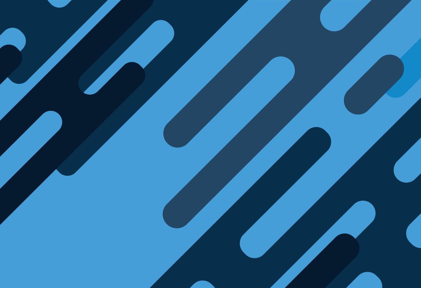 Abstract Blue Diagonal Rounded Shapes vector