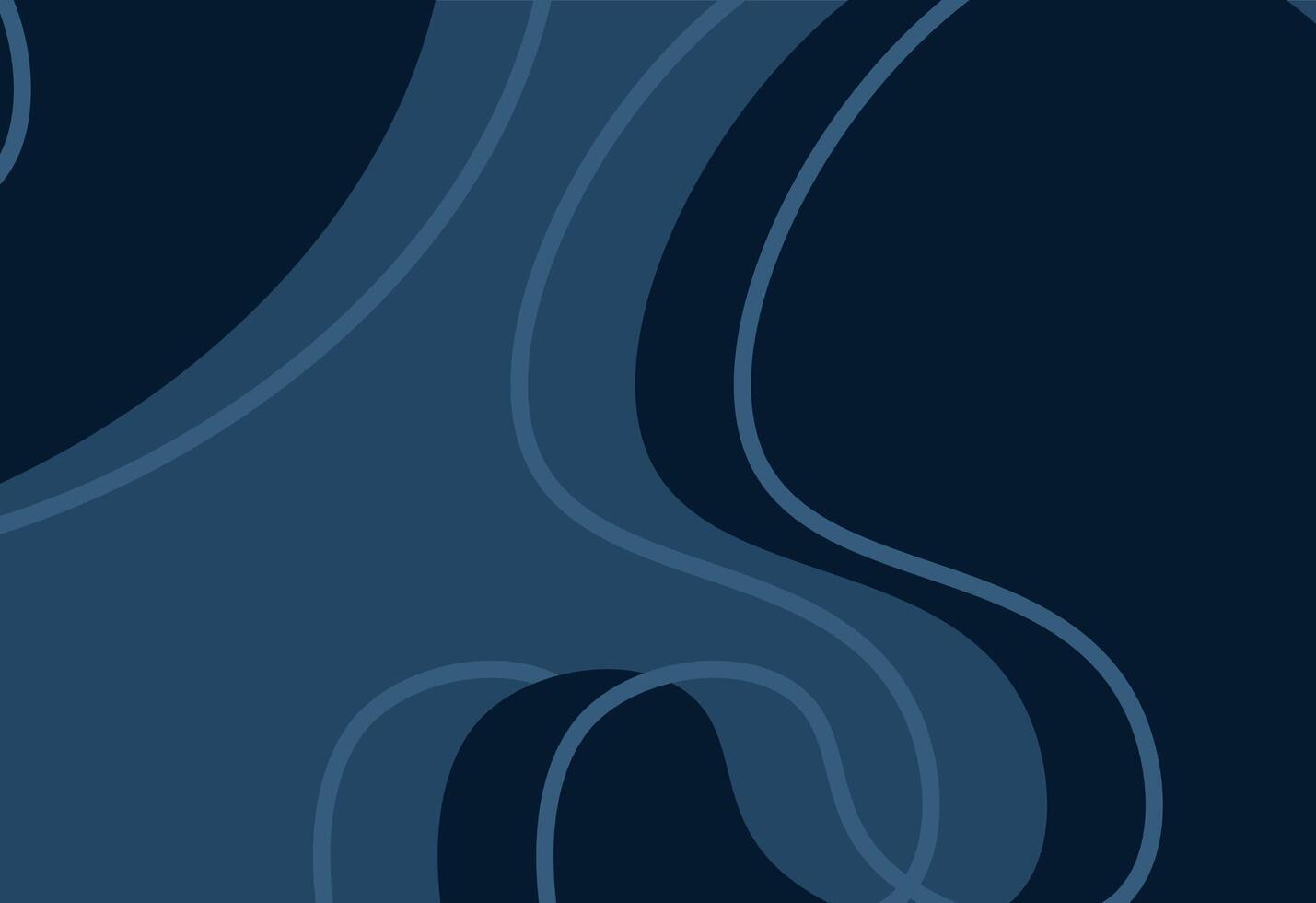 Abstract Dark Blue Organic Wavy Lines Background vector