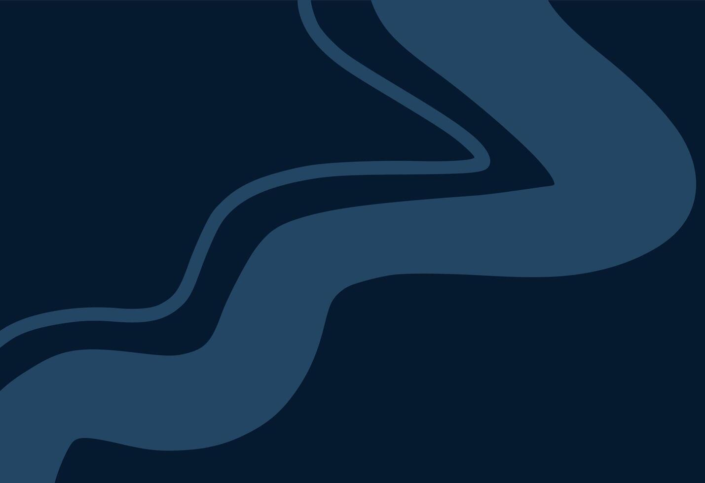 Abstract Dark Blue Wavy Organic Shapes vector