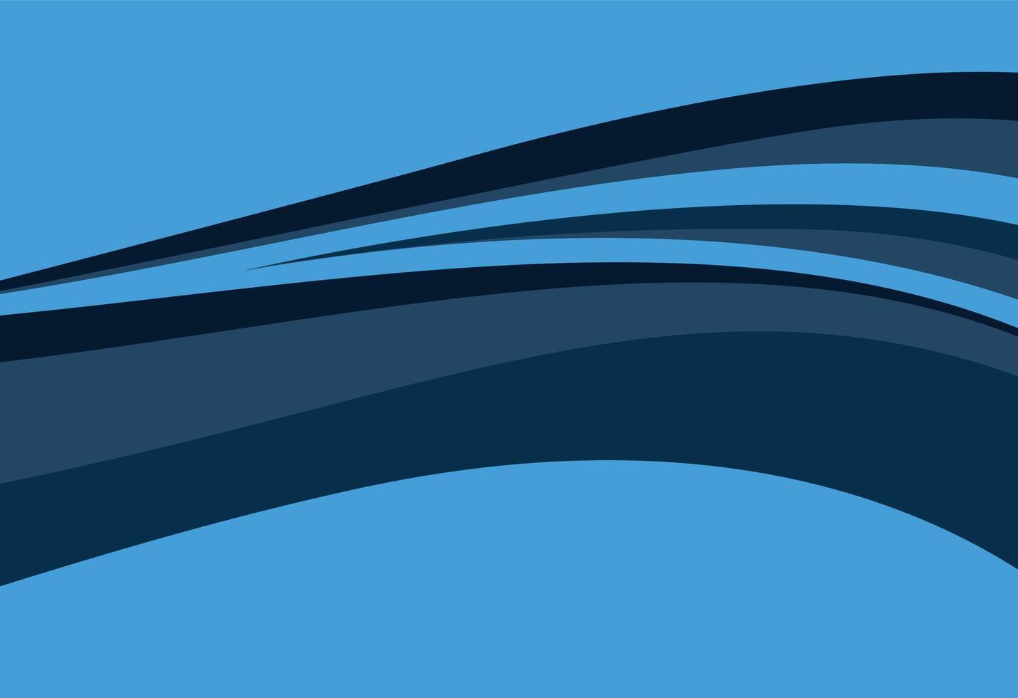 Abstract Blue Wavy Layers Design vector