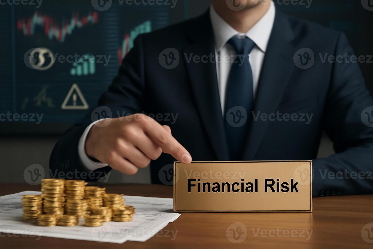 Financial risk in business photo