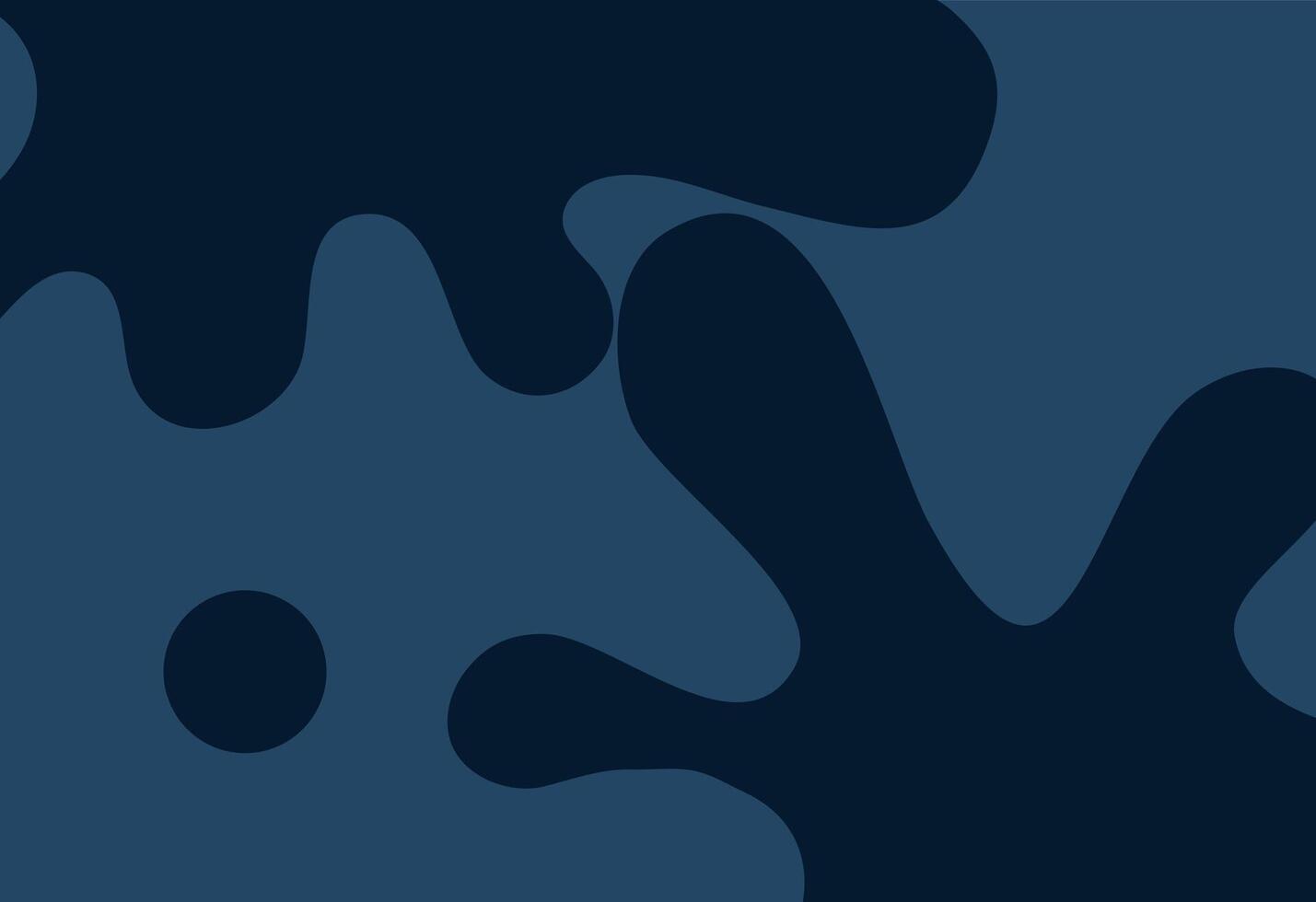 Seamless Dark Blue Abstract Blob Pattern vector