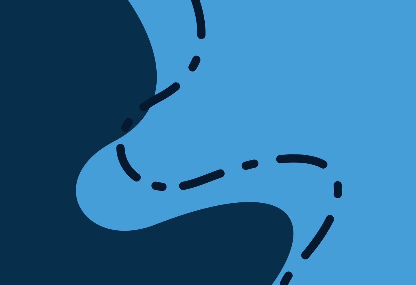 Dynamic Blue Abstract Shapes with Dashed Line vector