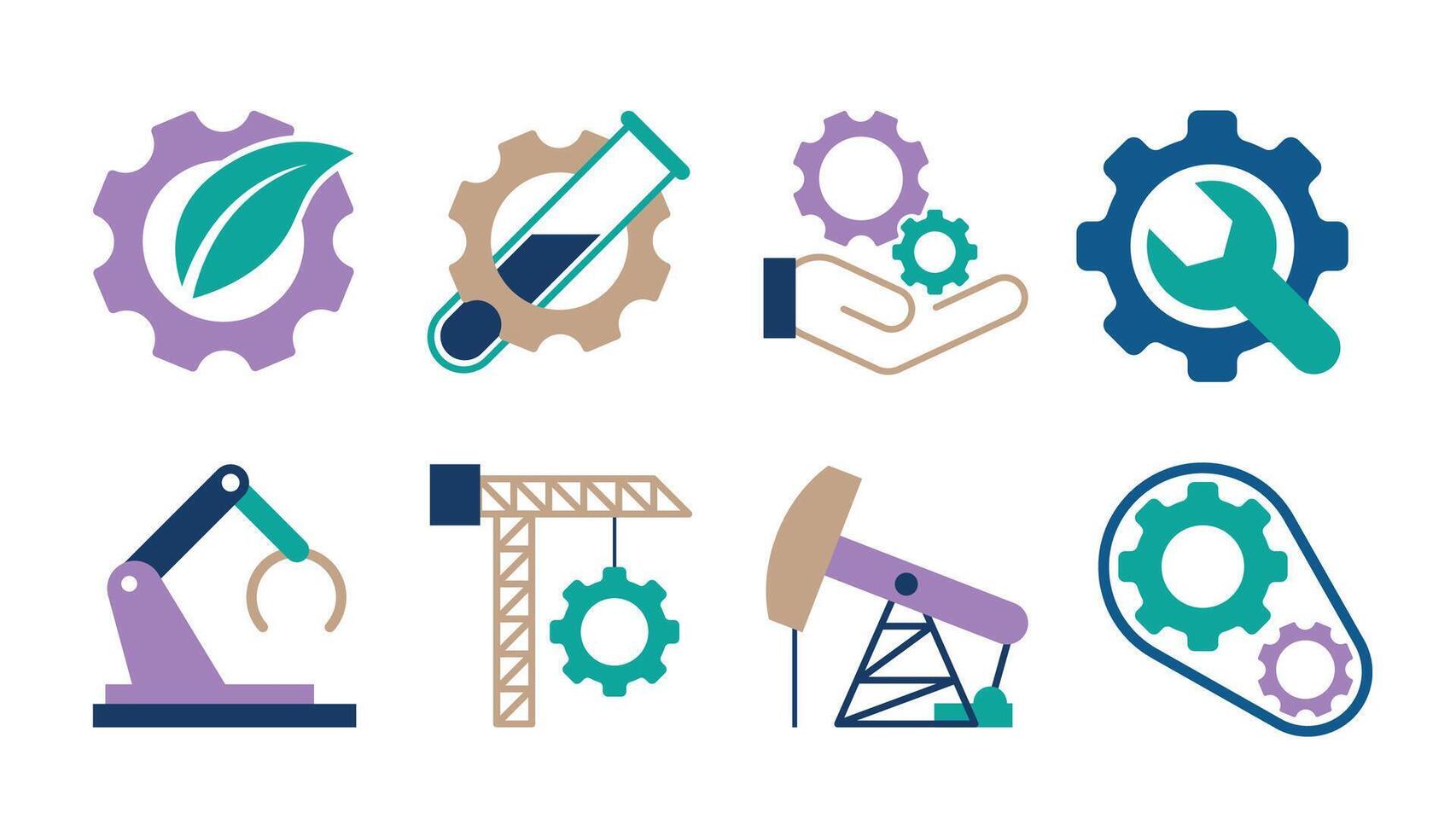 Minimalist Technology Data Icons vector