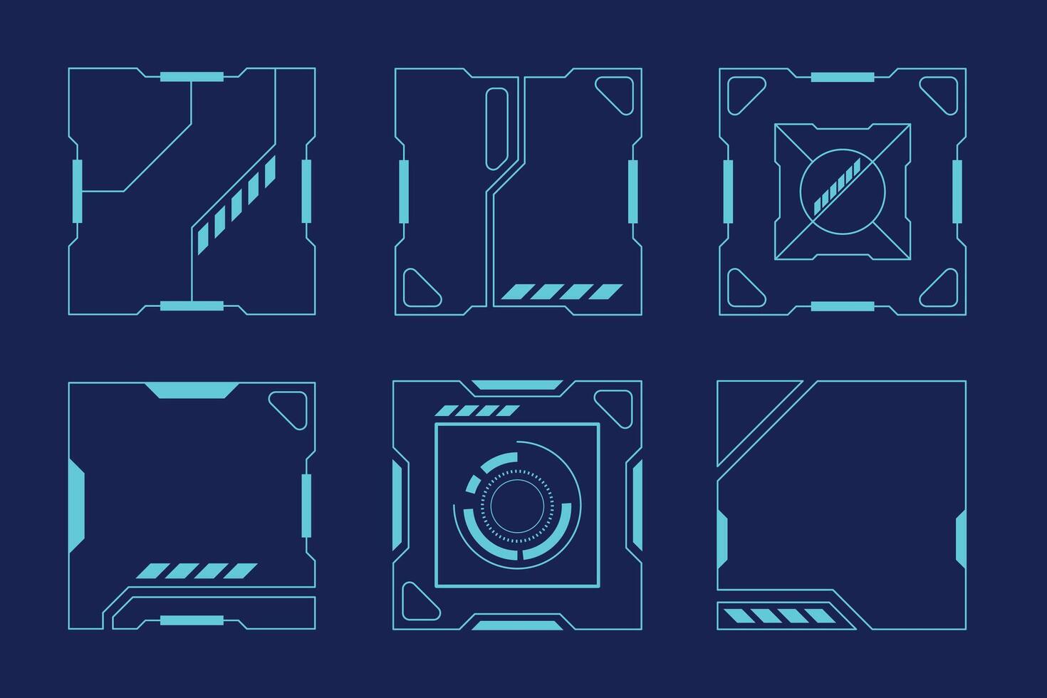 Sci-Fi Blue Tech Panels vector