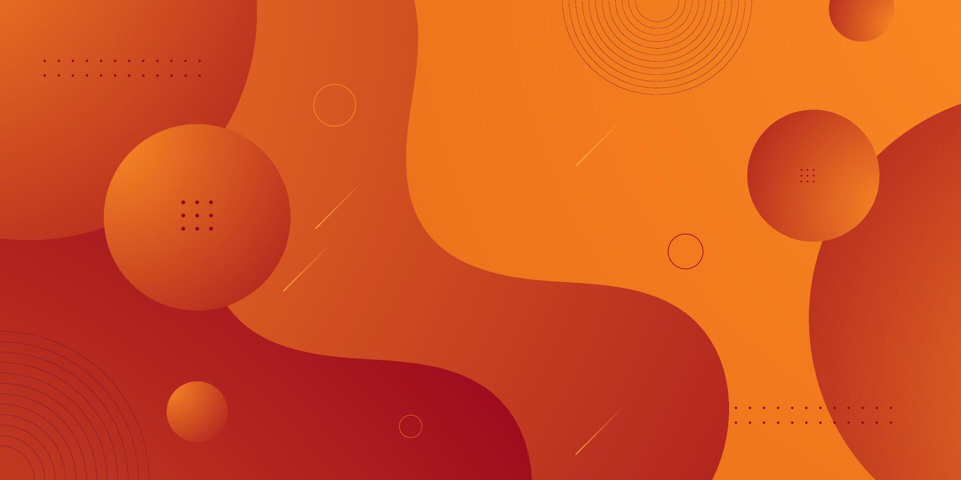Abstract orange fluid liquid background. Minimal dynamic color wave pattern geometric design. vector