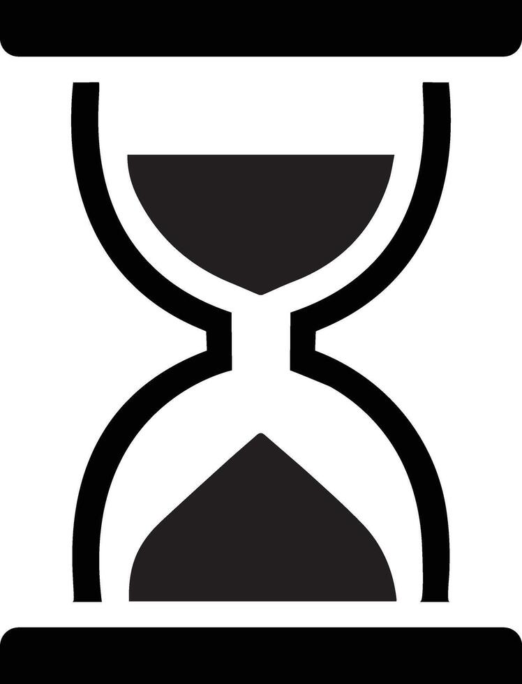 Minimalist Vintage Hourglass Symbol for Time Measurement vector