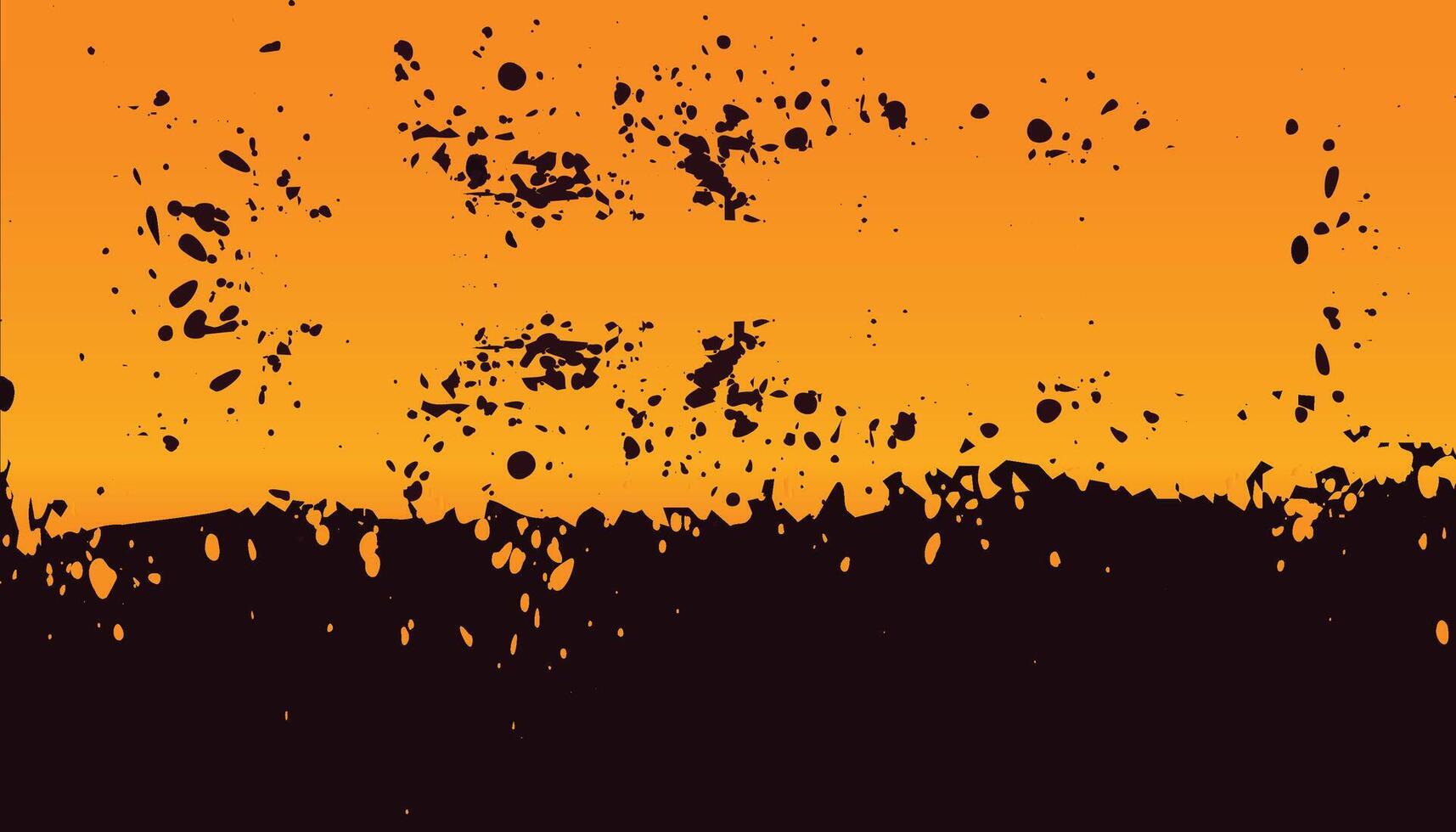 Abstract black and yellow background brush design illustration. vector