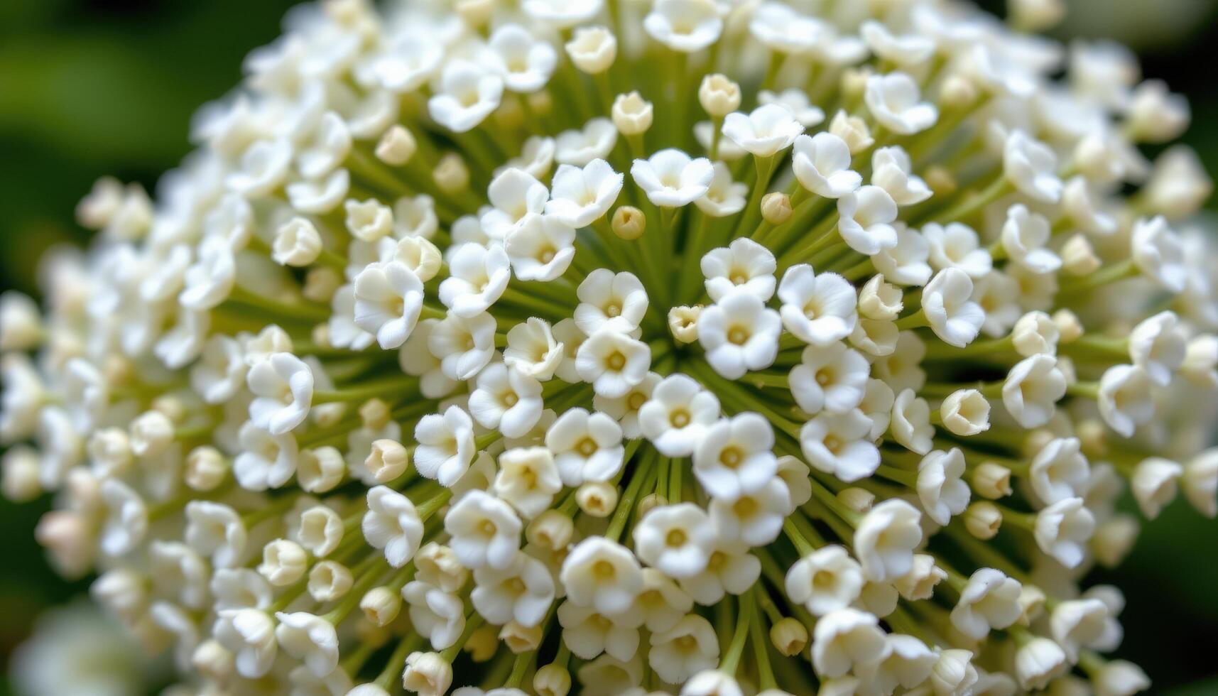 close up view of a delicate cluster of tiny white baby's breath flowers, their airy texture and soft petals forming a gentle cloud like effect. photo