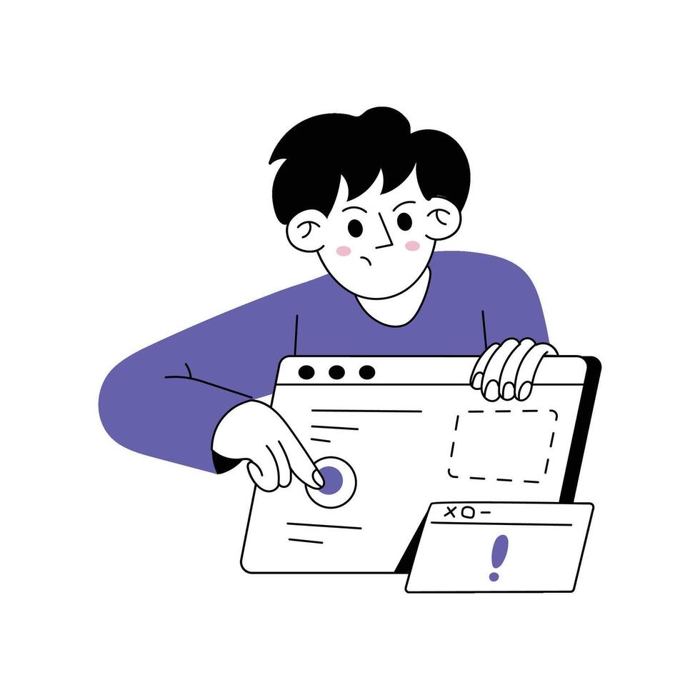 web error ilustración. eps 10 archivo vector