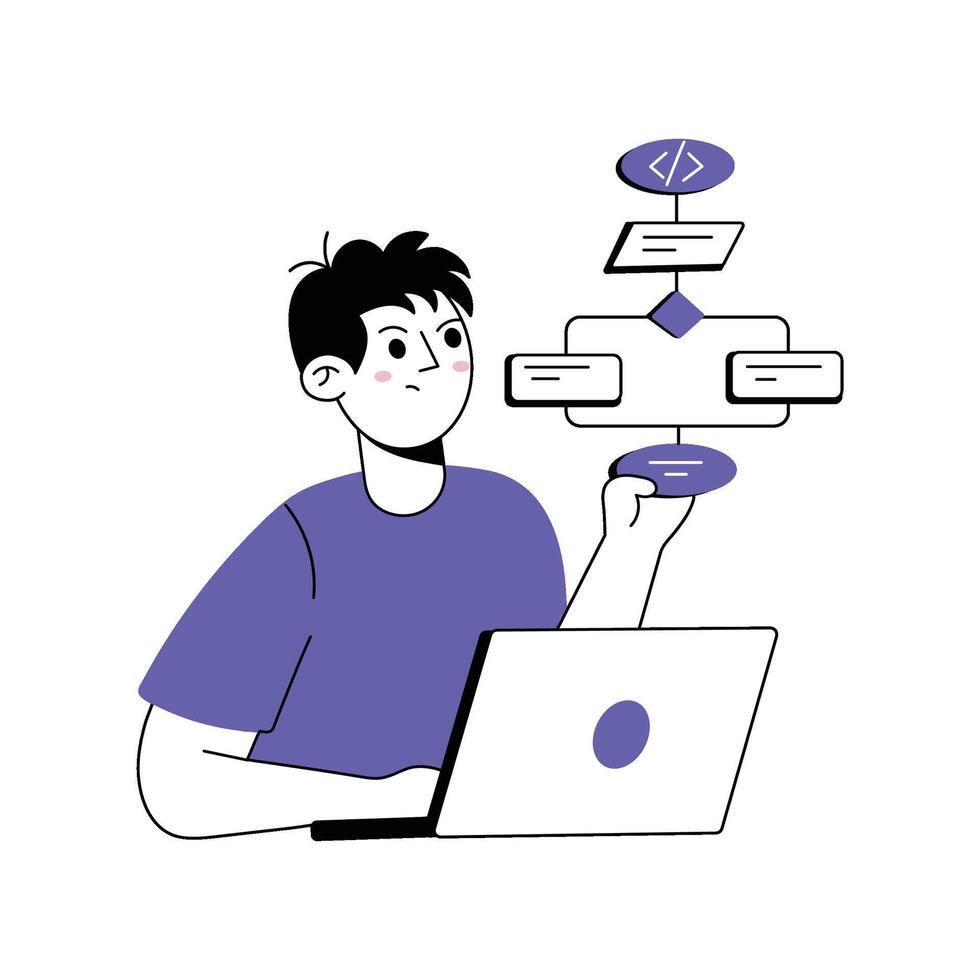 Algorithm Design Illustration. EPS 10 File vector