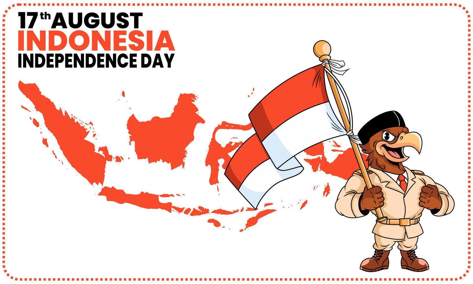 Indonesia Independence Day celebration illustration vector