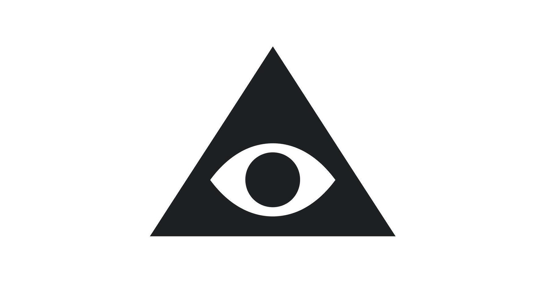 All-Seeing Eye in Triangle Symbol vector