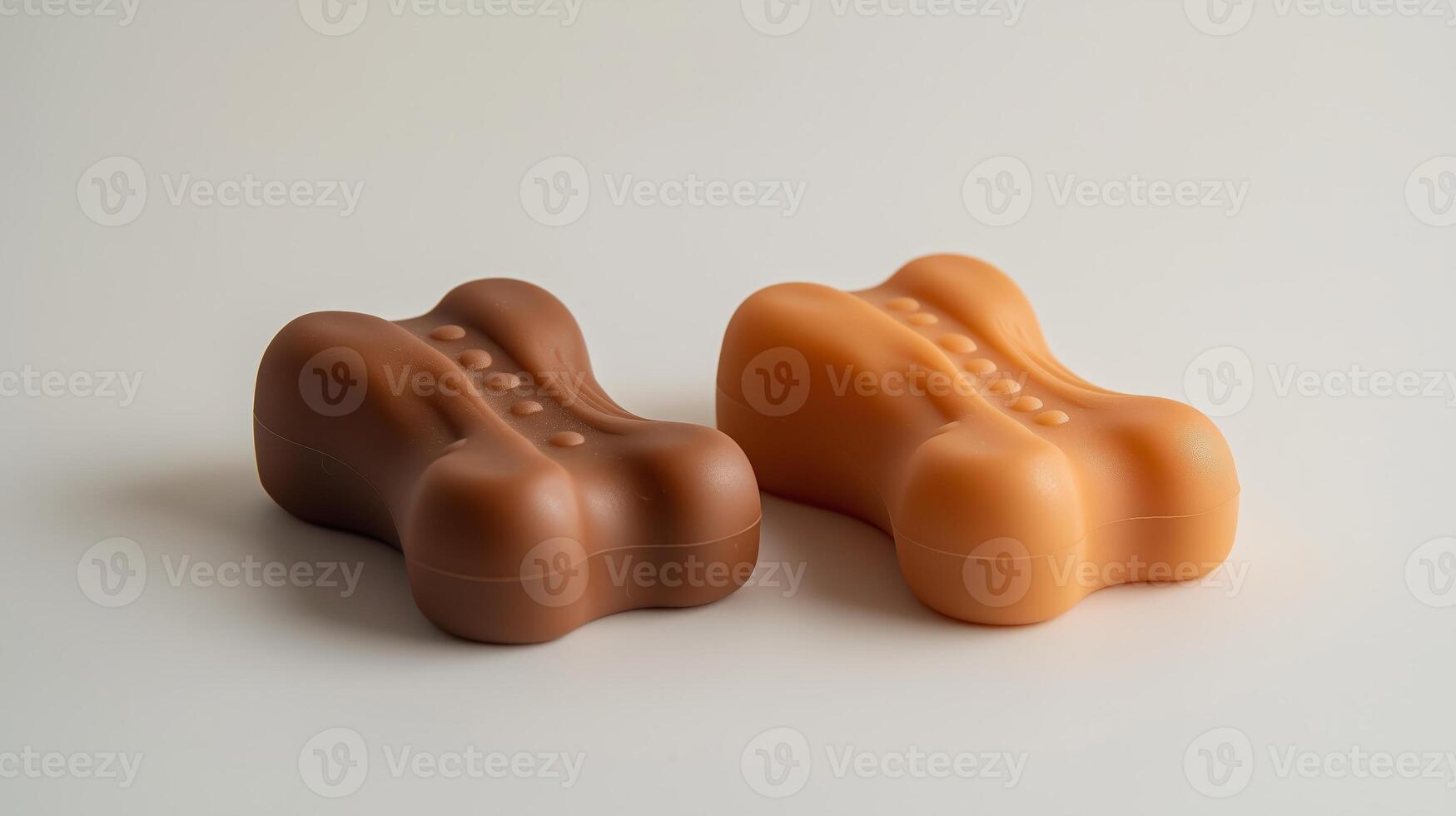 Dog Chew Toy, non-toxic rubber bone toy for dogs on a light background. 6 photo