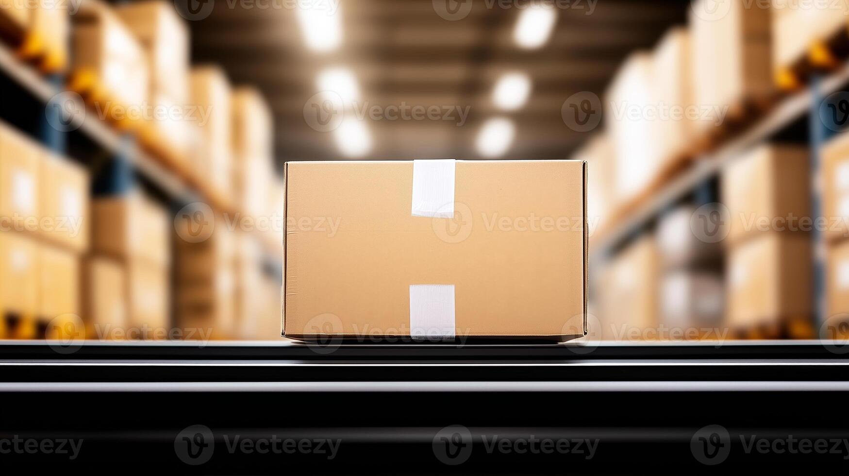 Warehouse filled with conveyor belts transporting goods for processing. 8 photo