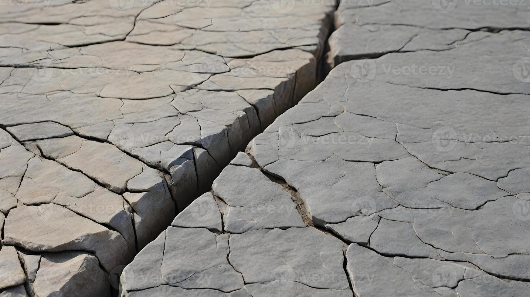 Detailed Close-up of Cracked Gray Rock Formation photo