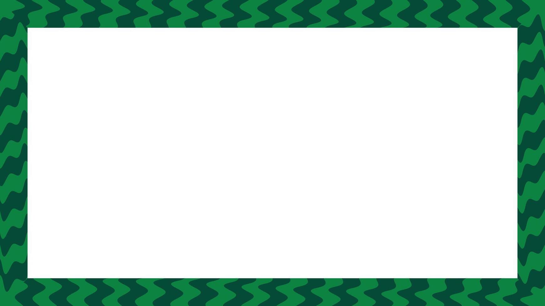 Rectangular watermelon rind striped pattern frame border on transparent background vector