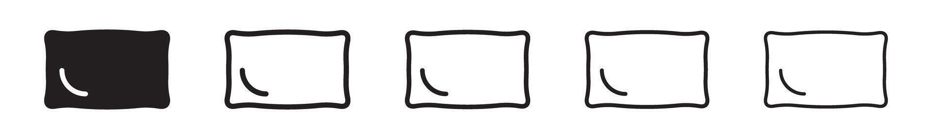 Pillow icon set. Soft cushion symbols collection. vector