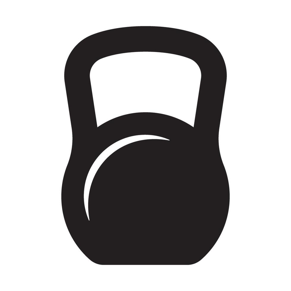 Kettlebell fitness icon. Training and strength symbol. vector