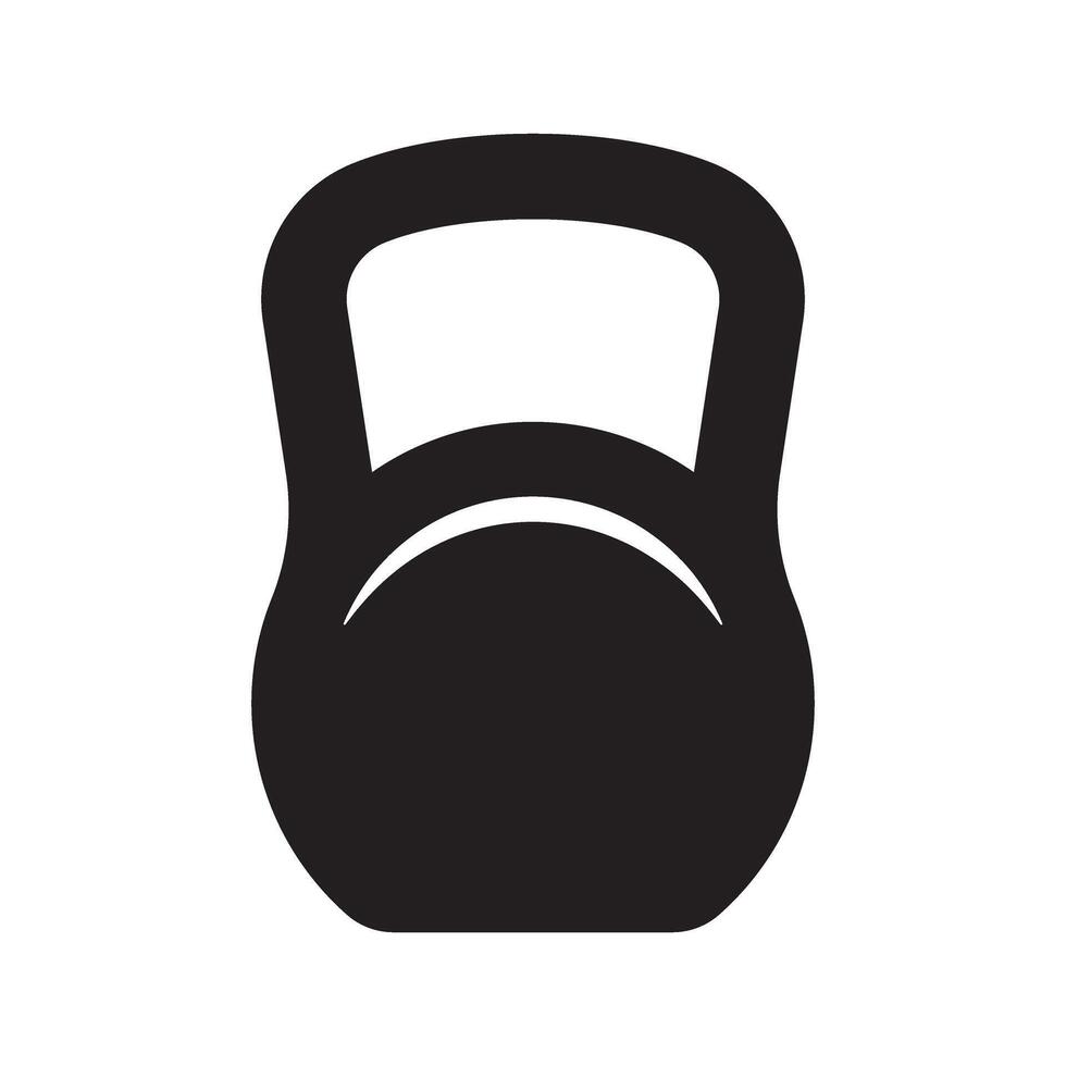 Simple kettlebell icon. Gym exercise weight icon. vector