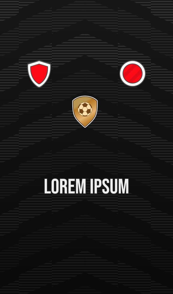 Black Soccer Jersey with Chevron Detailing vector