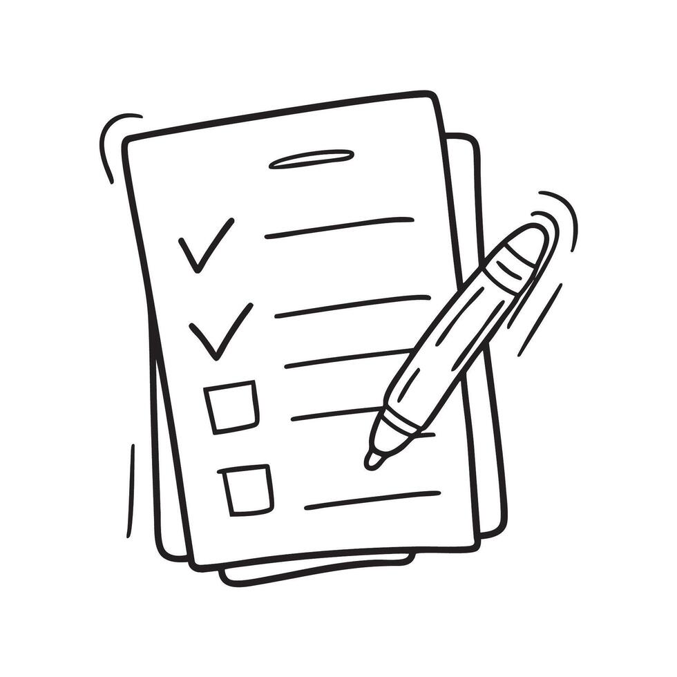 A check tick placed near a filled in form box vector