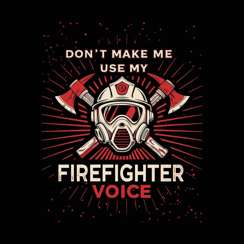 Firefighter voice graphic design vector