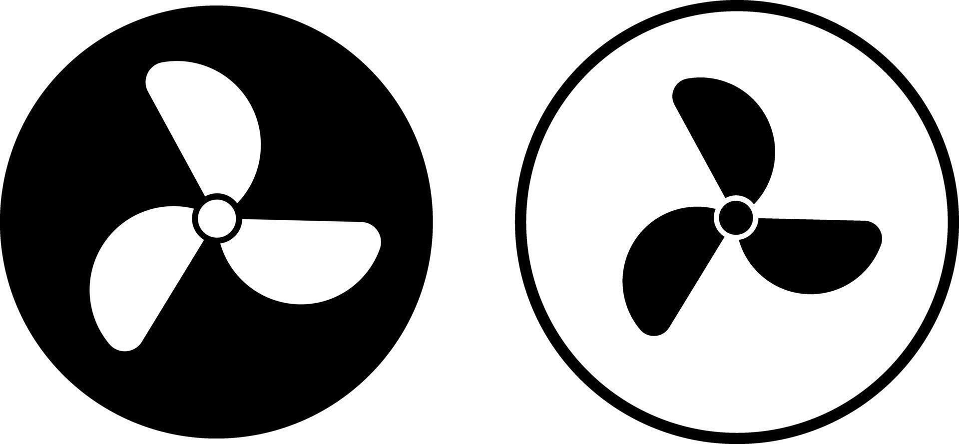 propeller icon set. electric cooler wind sign. Electrical temperature equipment. Cooler sign business concept. Air ventilation symbol. vector