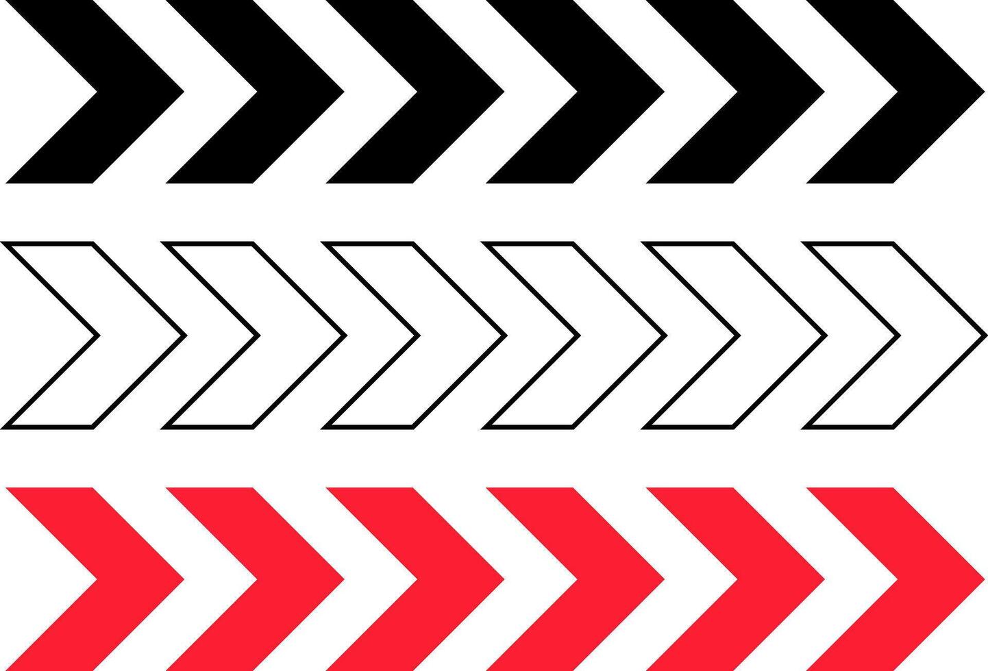 dynamic moving Arrow icon set. traffic arrow sign. speed direction symbol. chevron arrow symbol. Road arrow zigzag chevron speeds vector