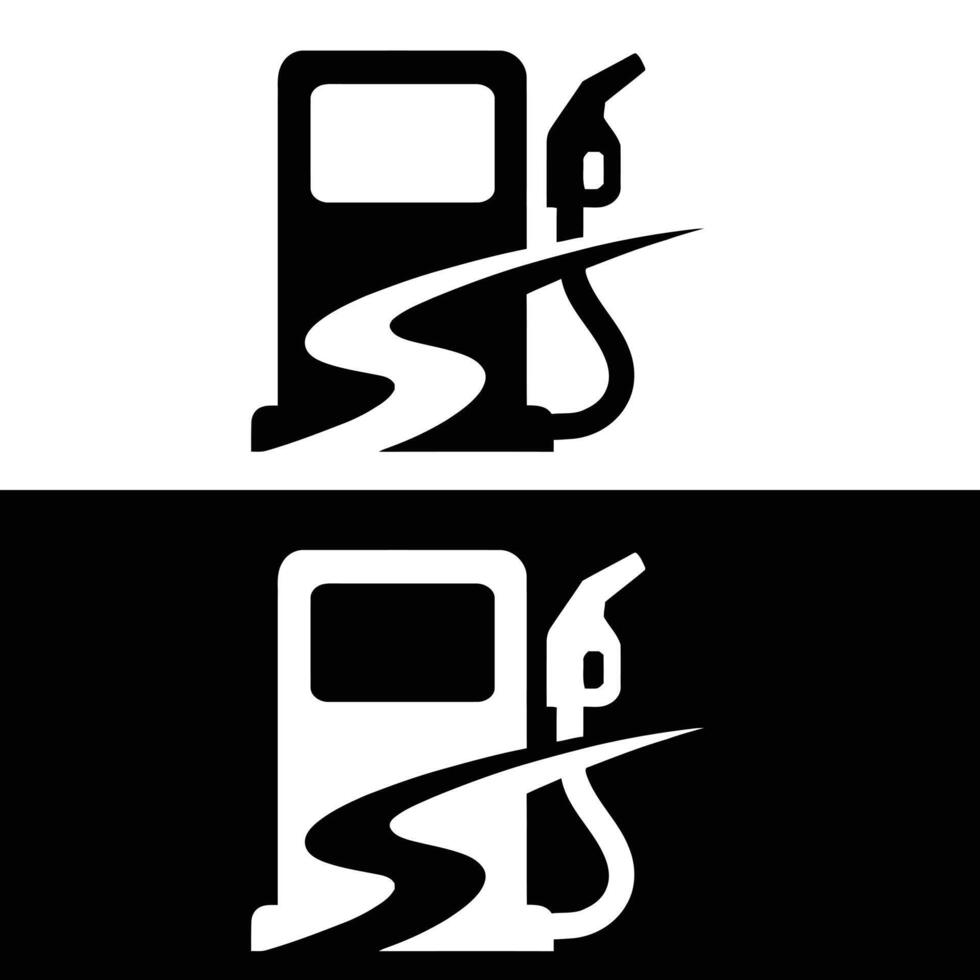 Two gas pumps with the word gas on them vector