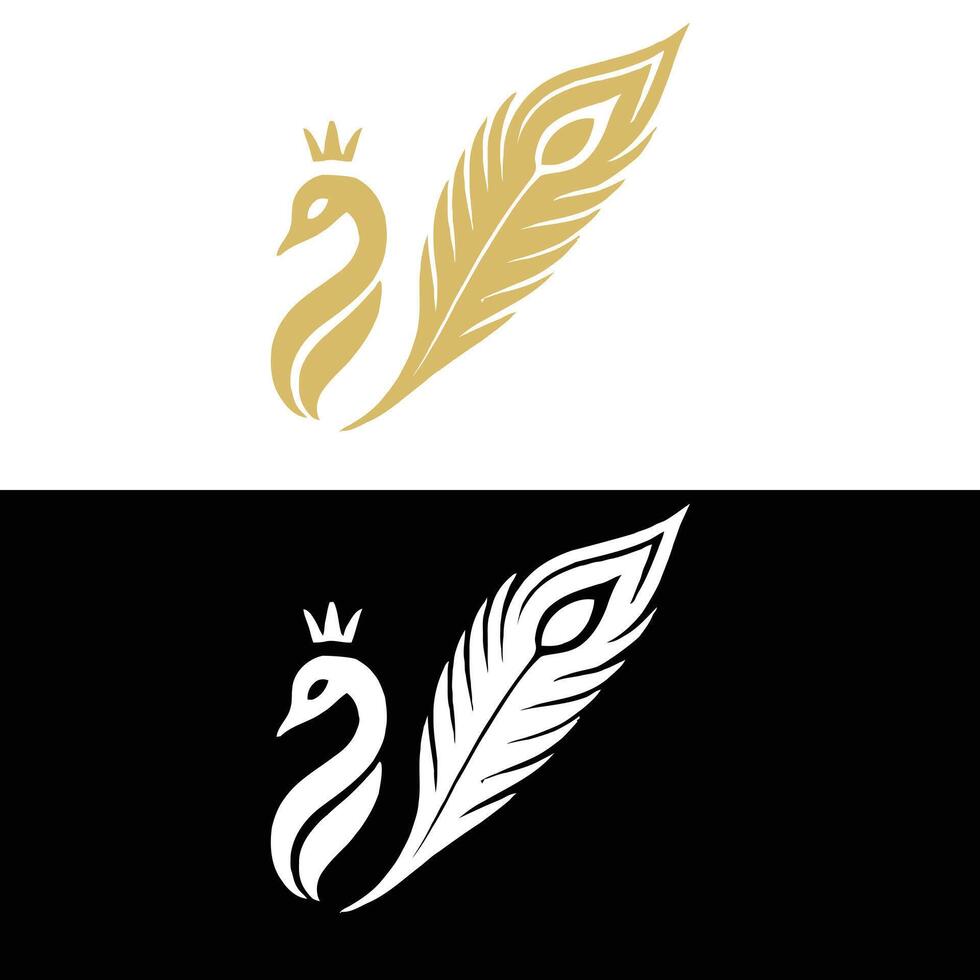 A gold and black logo for a luxury brand vector