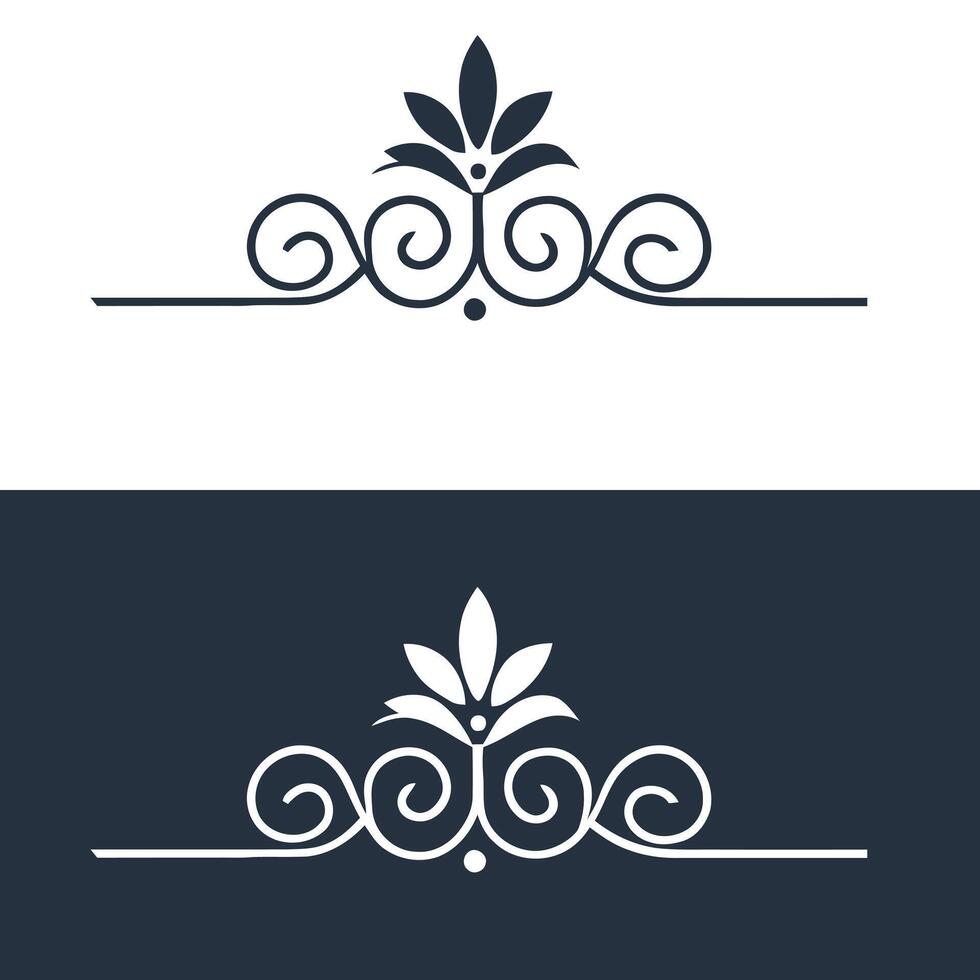 Two different logos for a flower and leaves vector