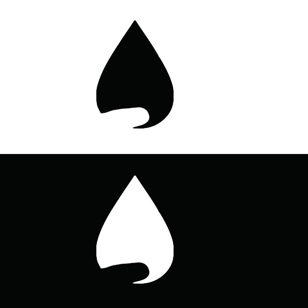 A black and white image of a drop of water vector