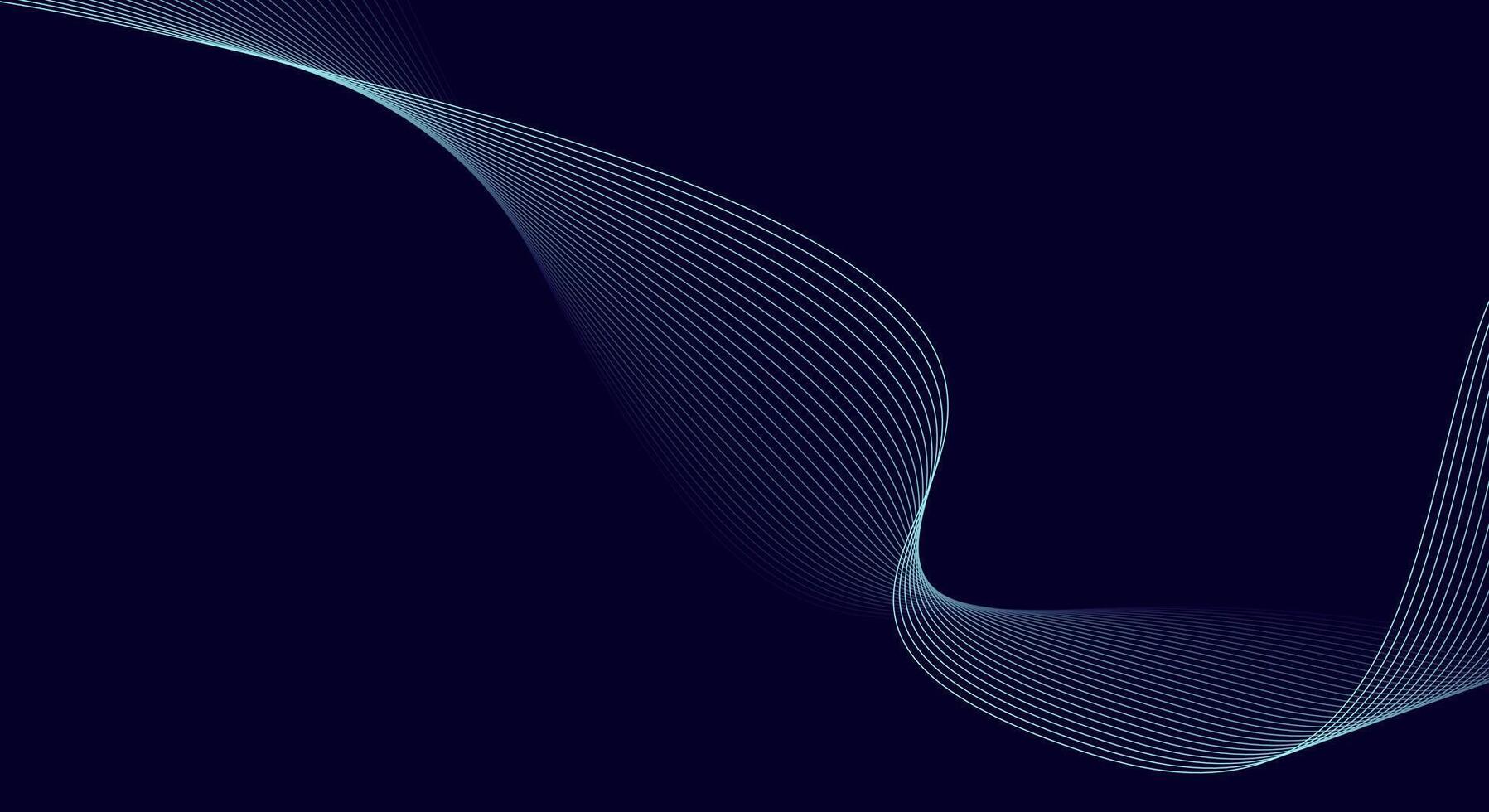 Soft Blue Abstract Waves on Dark Background vector