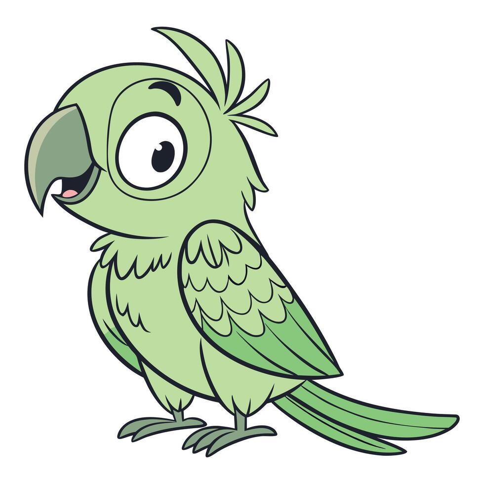 Cartoon Parrot Character Smiling design vector