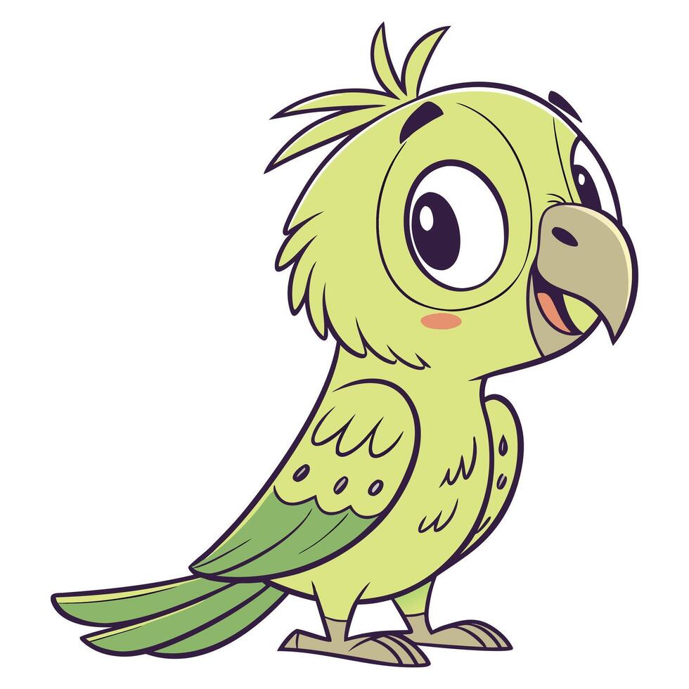 Parrot Character Smiling icon vector