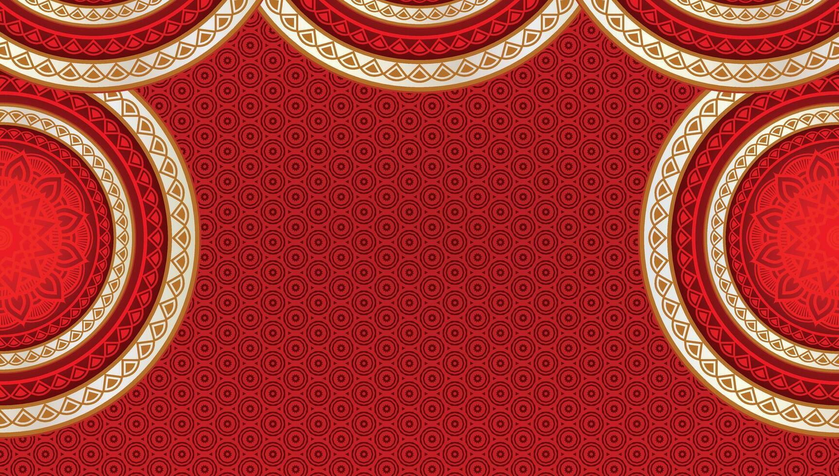 Luxury Mandala Background Red In Color vector