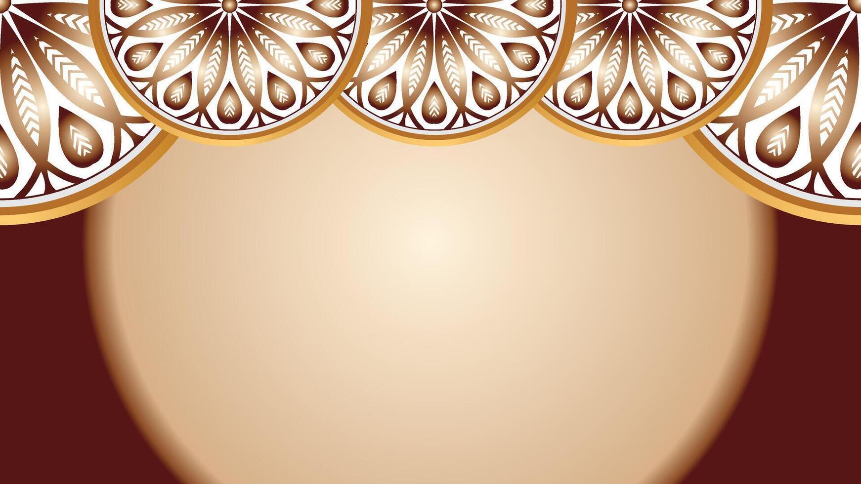 Gold floral design background vector