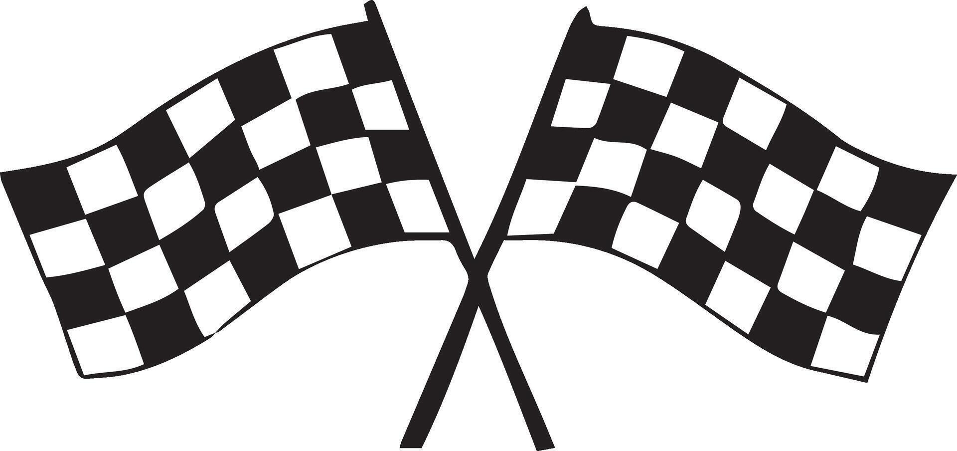 Checkered racing flags checkered flags black and white vector