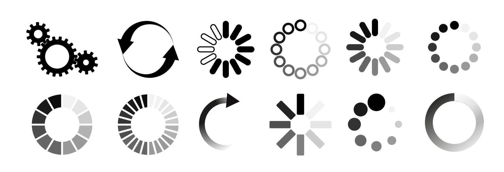 Load icon. Loading circle website buffer loader or preloaded. download or upload status icon vector
