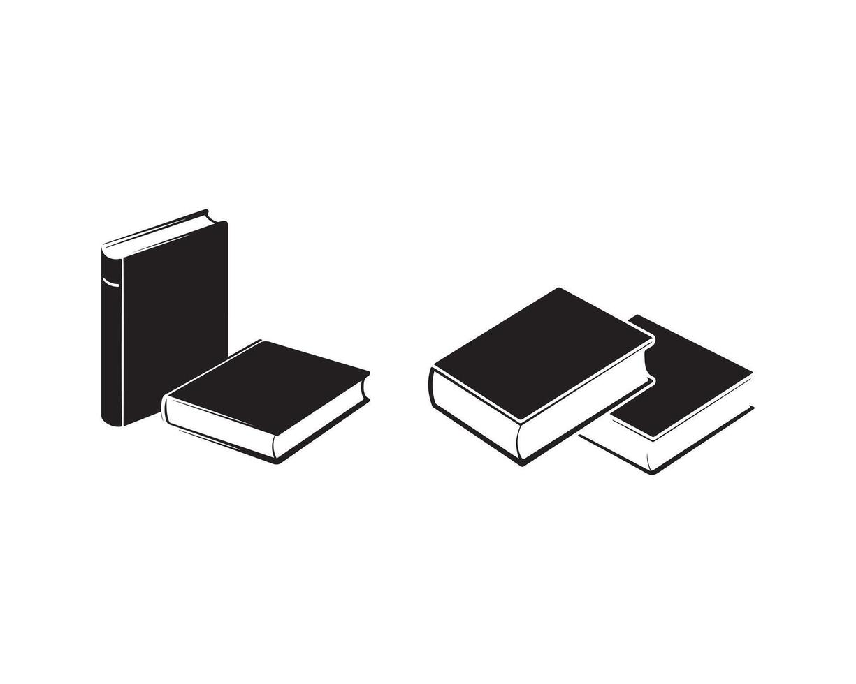Black Books Illustration on White Background vector