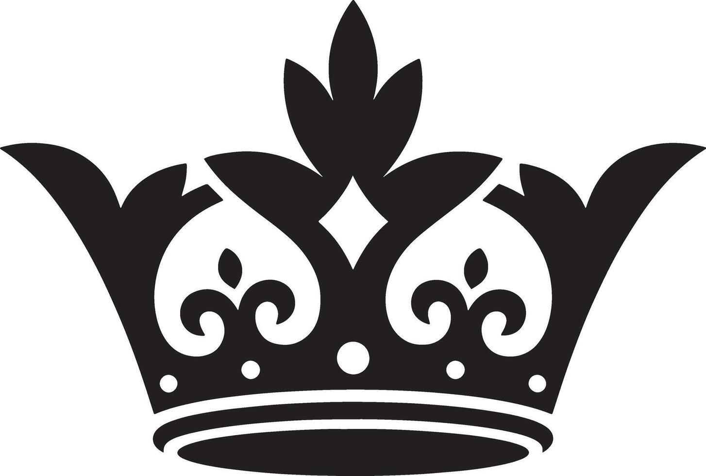 Black Crown Illustration on White Background 1 vector
