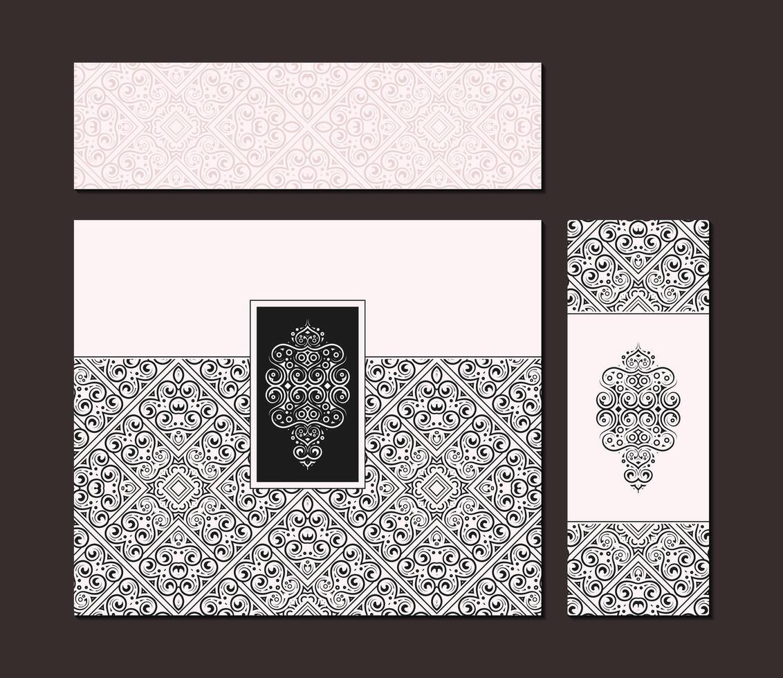 Packaging Box Design Layout with Repeating Pattern Element vector