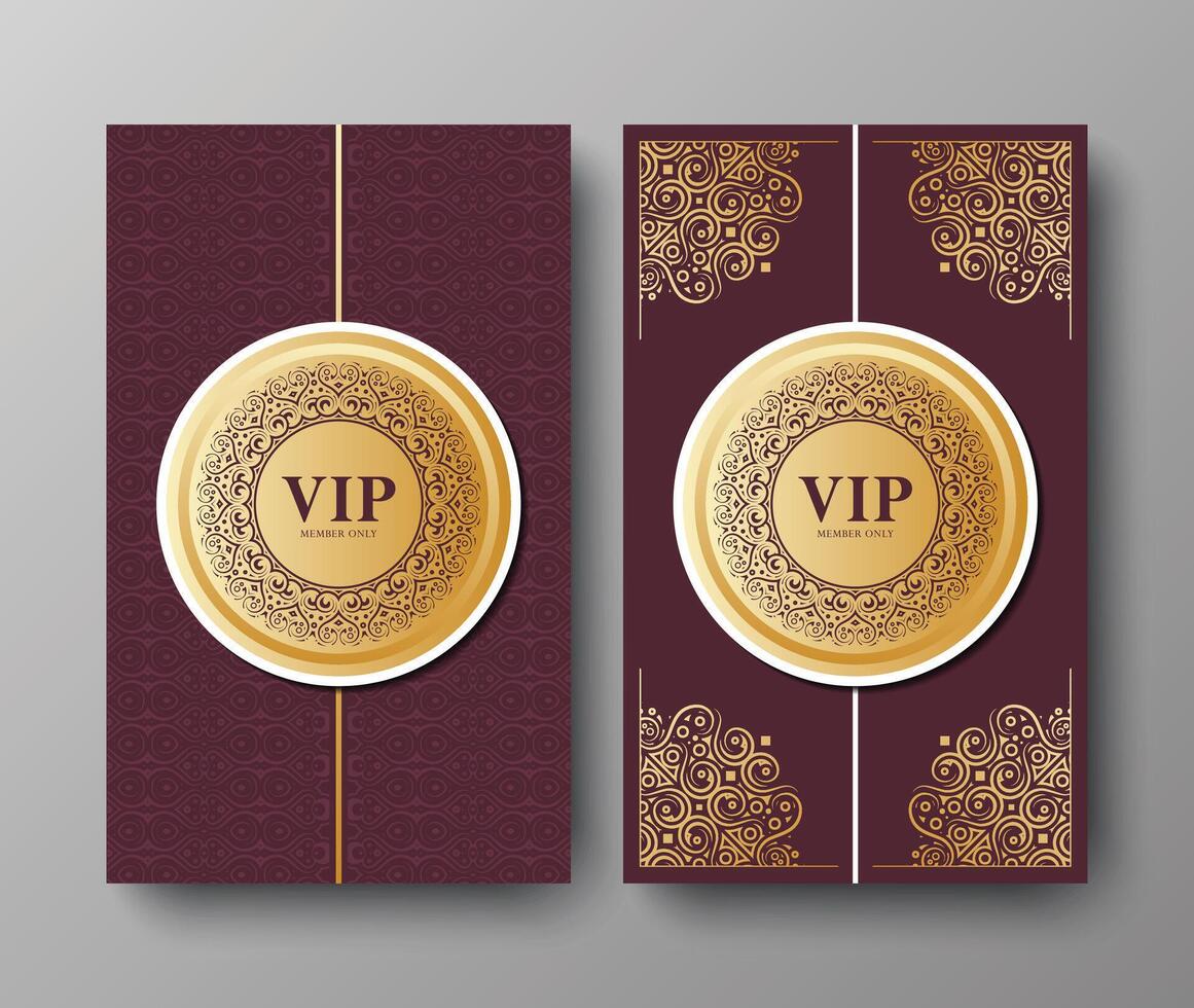 Gold Framed VIP Card Design for Exclusive Member Access. vector