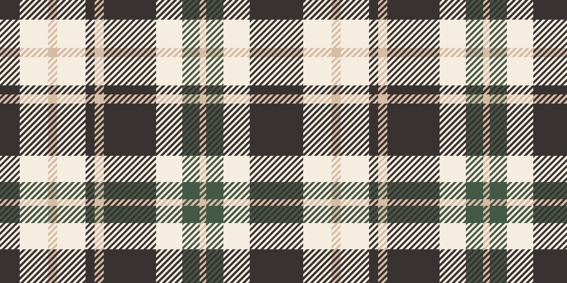 Black, White, and Green Plaid Pattern, Seamless Tartan Checkered Design, Perfect for Textiles, Fashion, Home Decor, and Wallpapers vector