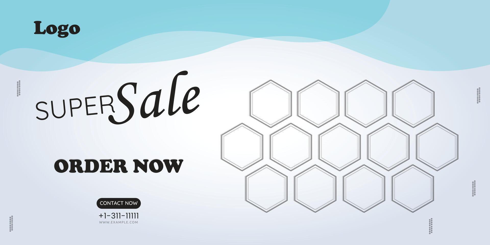 Super sale banner for social media vector
