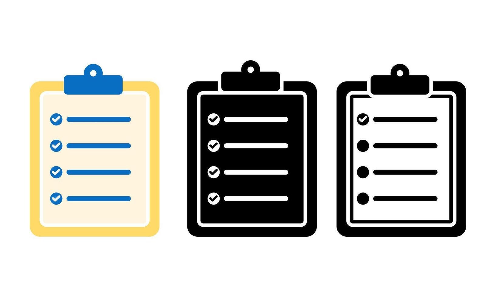 clipboard icon Taskbar checklist illustration of icon symbol vector
