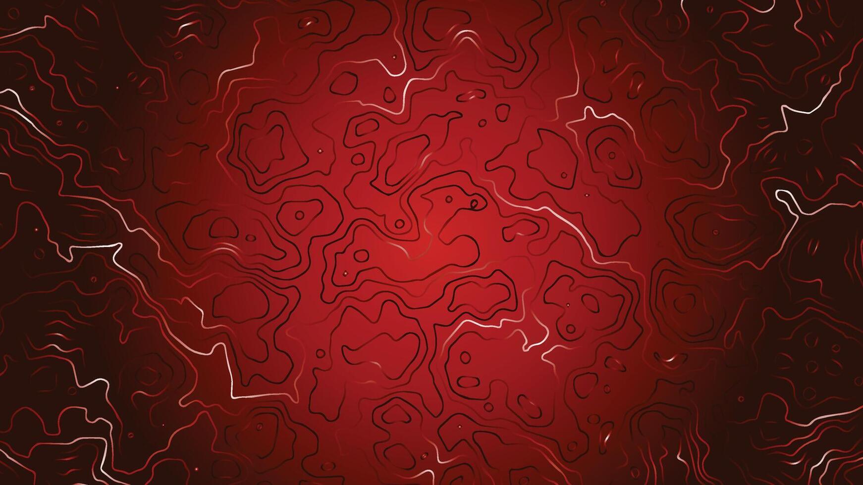 Red Topographic Contour background vector
