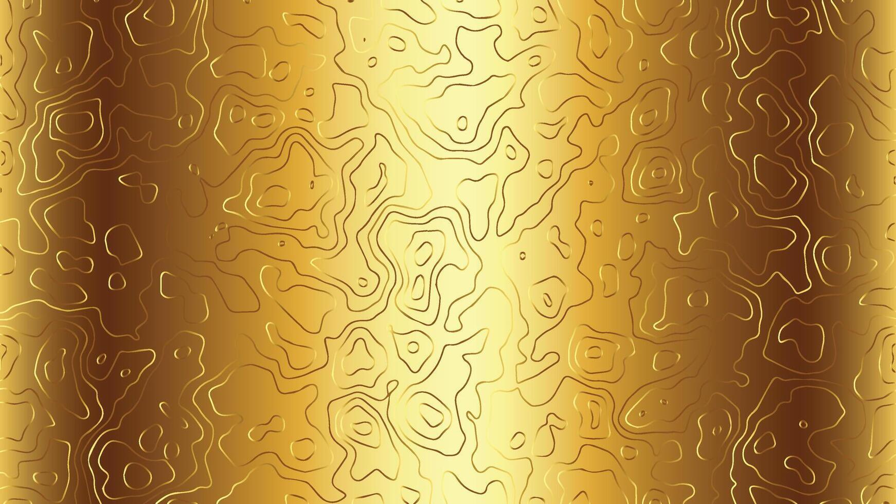 Metallic Gold Topography Line Pattern vector